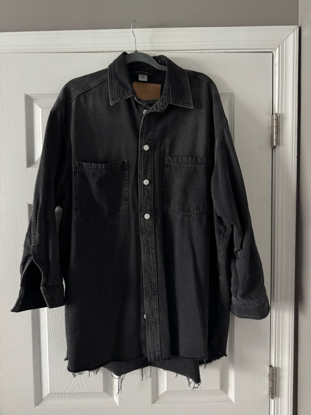 H&M Black Oversized Shirt Jacket